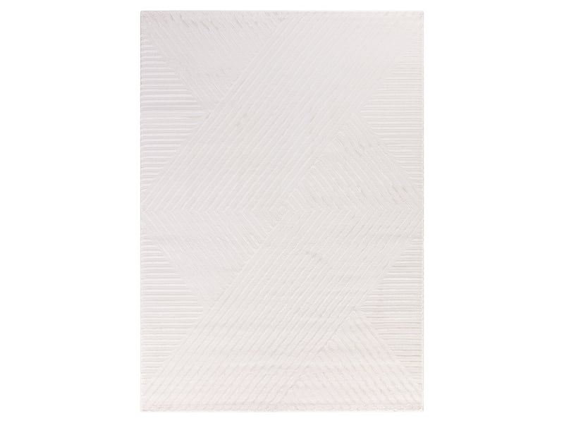 Tapis noa laineux à motif en relief crème 160x230cm SAHARA1602301115CREAM - Conforama A