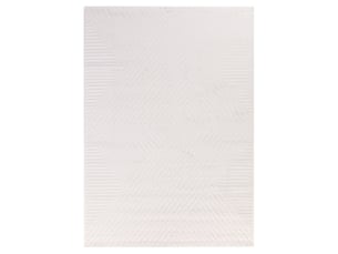 Tapis noa laineux à motif en relief crème 160x230cm