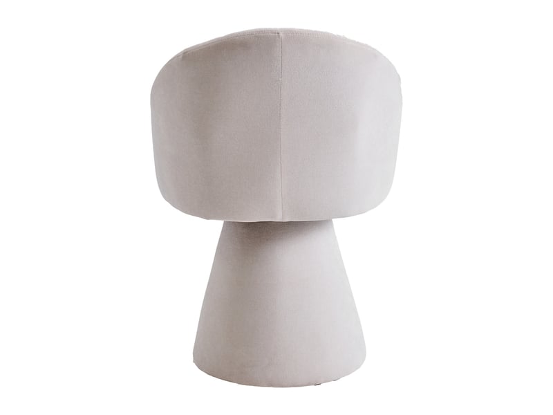  Fauteuil de table pivotant 360°  56x57x80cm - avec dossier rond ergonomique et base conique rembourrée - chenille - beige  - Conforama A
