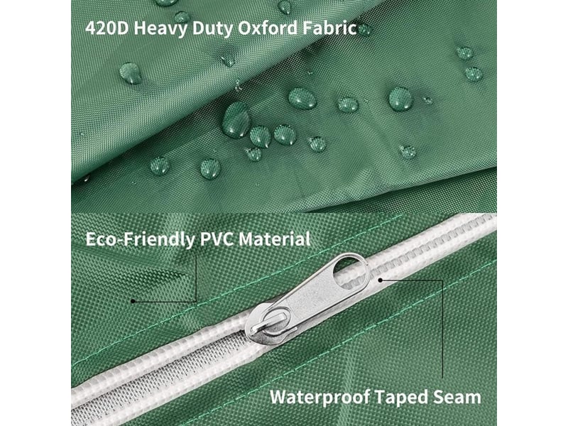  Bâche protection cuve ibc 1000l, 2 pièces 420d anti-uv anti-poussière avec fermeture éclair, couverture réservoir (116x100x120 cm)  - Conforama C