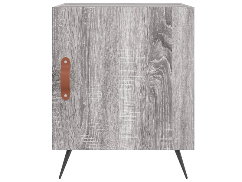  Lot de 2 tables de chevet - cabinet de chevet - table de nuit sonoma gris 40x40x50cm bois d'ingénierie  - Conforama E