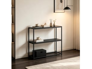 Bibliotheque coloris  noir 2 étagère(s) <strong>CHICFURN</strong> <strong></strong> - 100 cm x 87 cm