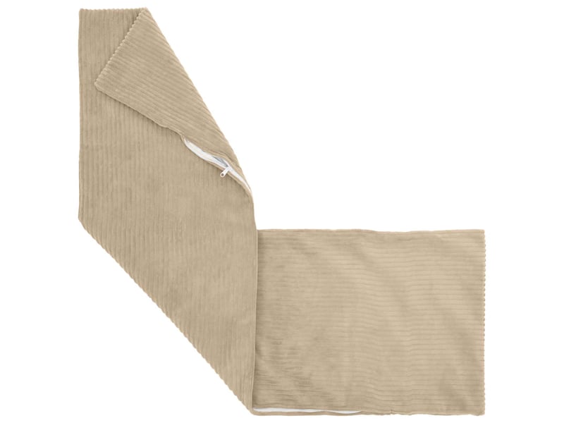  Lot de 2 housses de coussin heerlen taupe 40 x 145 cm cf49476  - Conforama C