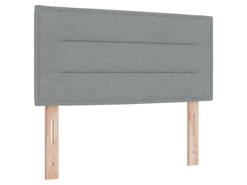 Tête de lit - armoire de tête de lit - led avec bandes led gris clair 90 cm tissu fr10905 - Conforama A