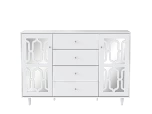 Buffet 2 porte(s)  4 tiroir(s)   - 147.5 cm coloris blanc 