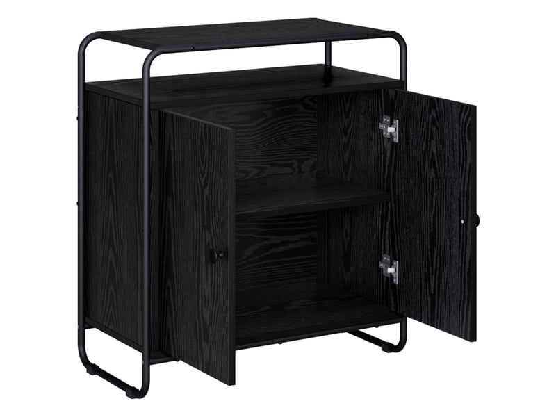  Buffet salon, buffet de rangement chêne noir 68x35x75 cm bois d'ingénierie shl40170  - Conforama C