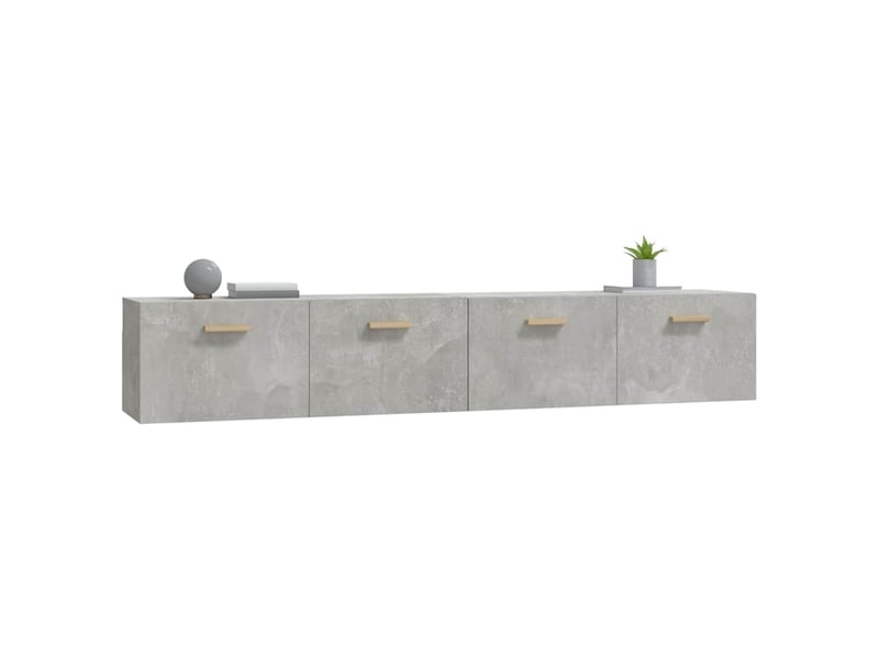  Armoires murales 2 pcs, meuble de rangement salon gris béton 100x36,5x35 cm shl5089  - Conforama E