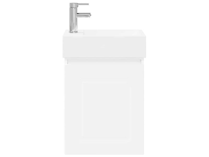  Meuble de salle de bain avec robinet blanc 45.5x22.5x84 cm shl7050  - Conforama E