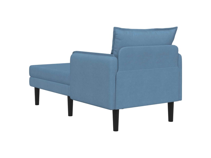  Vidaxl grande méridienne bleu tissu en velours côtelé  - Conforama E