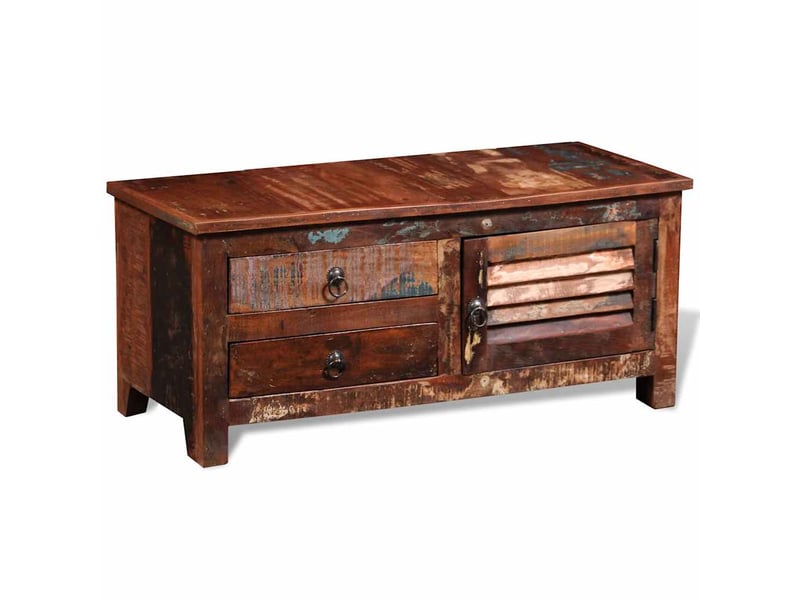 Buffet salon, buffet de téléviseur bois massif de récupération - Conforama E