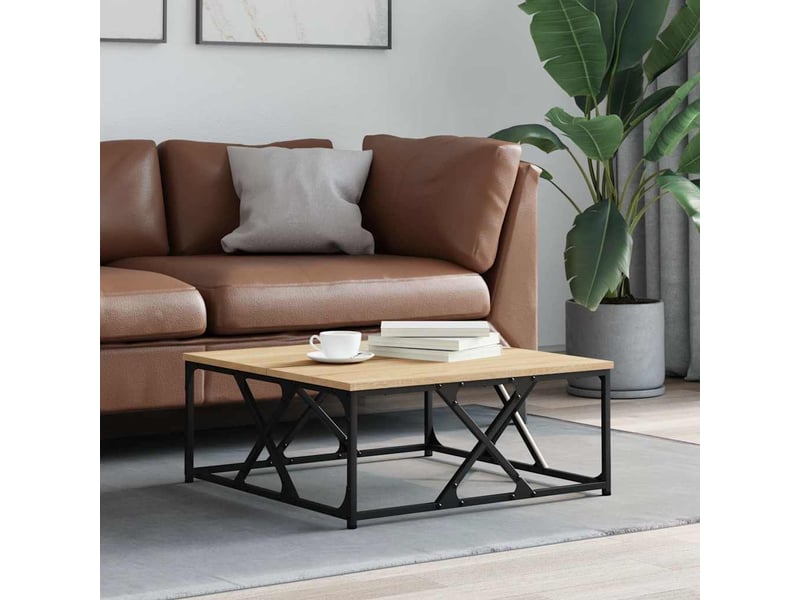  Table basse - table de salon - table à thé chêne sonoma 70x70x30 cm bois d'ingénierie  - Conforama B