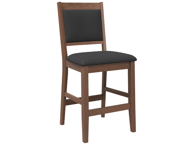  Lot de 2 tabouret de bar avec coussins en bois massif marron et caoutchouc shl84219  - Conforama D