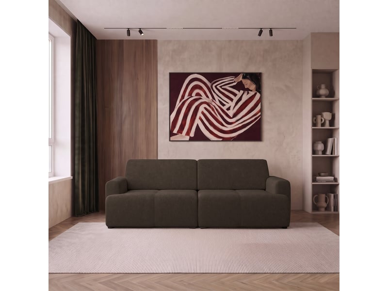  Selsey cobbly - canapé convertible - 244 cm - chenille mystery marron Cobbly - Conforama B