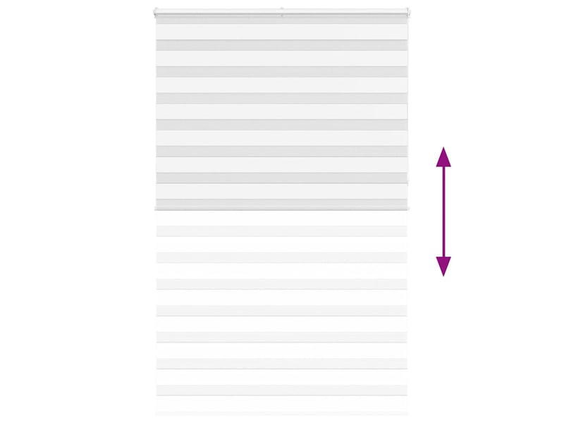 Store zèbre, store de fenêtre blanc 150x230 cm largeur du tissu 145,9cm polyester cf48382 - Conforama E