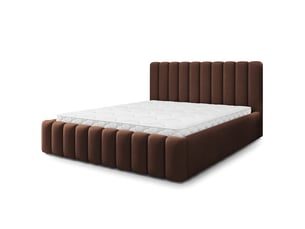 Lit coffre 180x200 cm <strong>MASSENO</strong> <strong></strong> coloris marron