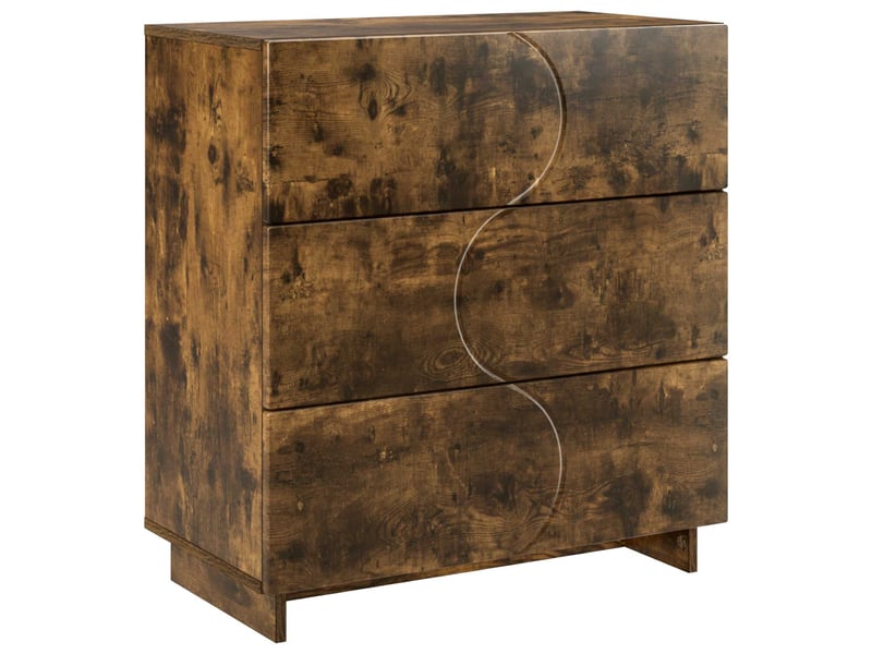  Buffet salon, buffet de rangement chêne fumé 70x38x75 cm bois d'ingénierie  - Conforama A