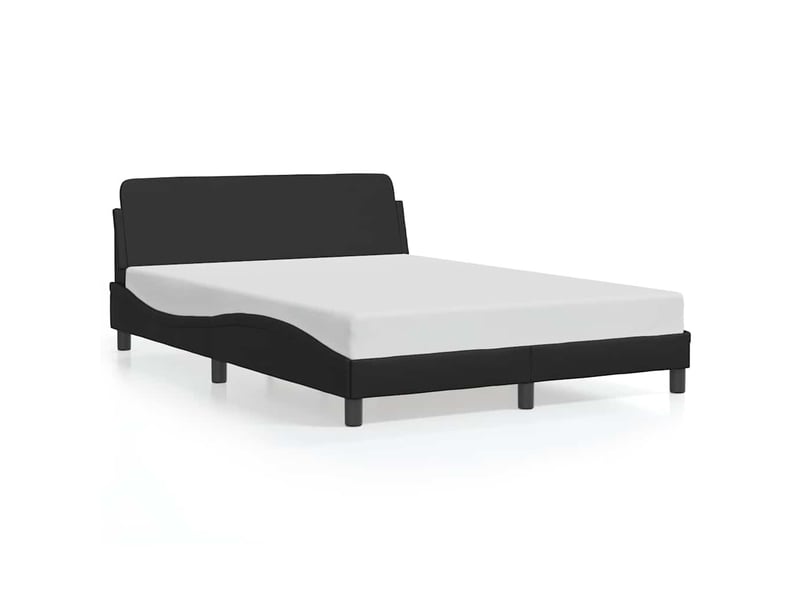 Lit double- lit adulte -  cadre de lit dover noir 135 x 190 cm en similicuir  - Conforama A