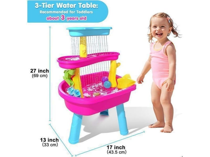  Table activity eau sable 3 niveaux cascade rose et bleu avec 37 accessoires 151498_AAAOQ04765_6_DROPFR - Conforama B