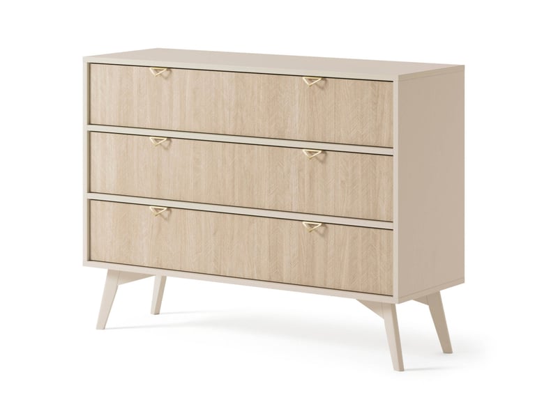 Commode museo 3 tiroirs - beige MUSEO - Conforama C