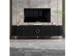 Meuble tv coloris noir 180 cm <strong>DESVIAE</strong> <strong></strong>