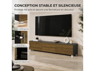 Meuble tv coloris marron  <strong></strong>  <strong></strong>