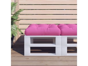 Coussin de palette, coussin de chaise, coussin de canapé rose 60x60x12 cm tissu cf55432