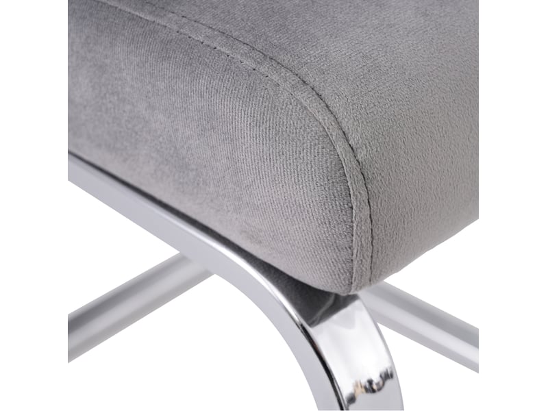 Lot de 6 chaise de salle à manger 42 x 45 x 88 cm – gris et argenté – dossier à motif losange confortable - Conforama E