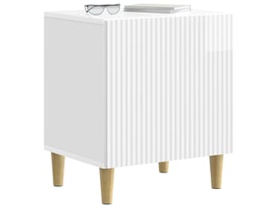 Table de chevet - cabinet de chevet - table de nuit blanc brillant 43 x 34,5 x 50 cm