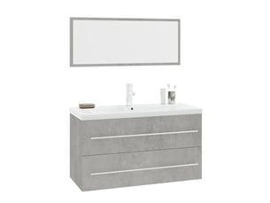 Ensemble de meubles de salle de bain 3 pcs gris béton cf63781