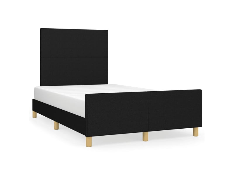  Lit double- lit adulte -  cadre de lit sans matelas noir 120x190 cm tissu  - Conforama A