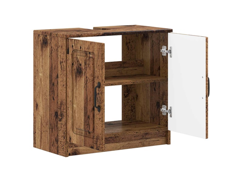  Meuble sous lavabo de salle de bain utrecht bois ancien cf64926  - Conforama C
