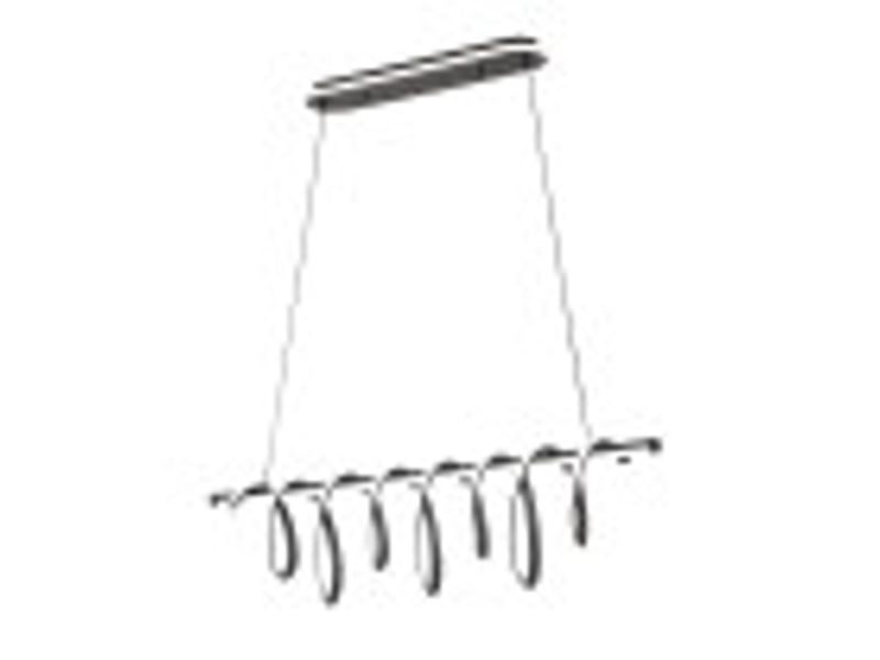  Fabrilamp premium, suspension, moderne, led, 157 w, 13884 lm, 3000-4000-6000 k, noir, 55-119.5 x 90 x 26 cm 250292009 - Conforama B