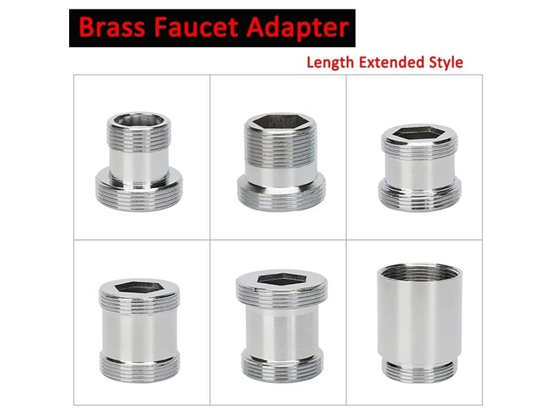  Lot de 2 adaptateurs de robinet en laiton, filetage mâle npt 22 mm, aérateur (m22 – m22)  - Conforama D