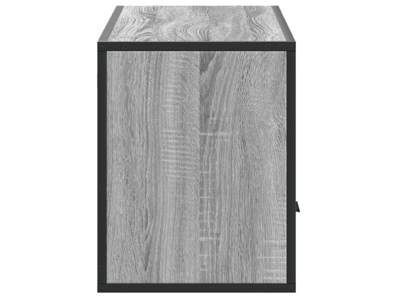  Meuble tv - banc tv - meuble de rangement sonoma gris 100x31x39,5 cm bois d'ingénierie et métal  - Conforama E