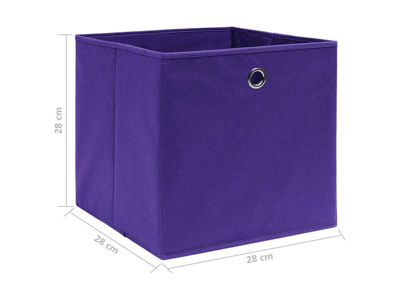 Boîtes de rangement 4 pcs tissu intissé 28x28x28 cm violet  - Conforama E