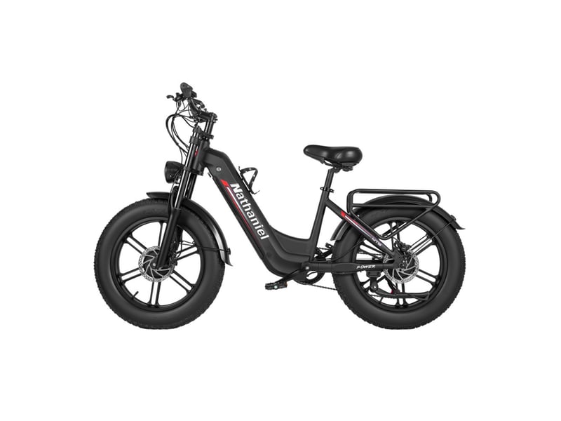  Vélo électrique double moteur nathaniel syr08, fat bike 20, noir  - Conforama B