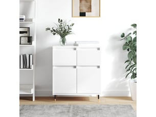 Buffet - bahut - meuble de rangement blanc 60x35x70 cm bois d'ingénierie