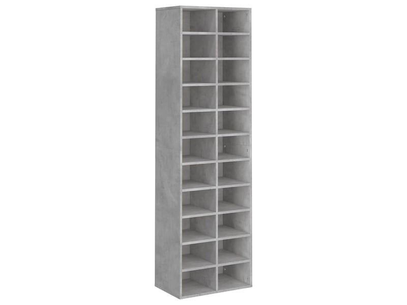  Meuble à chaussure, armoire à chaussures gris béton 54x34x183 cm bois d'ingénierie  - Conforama A