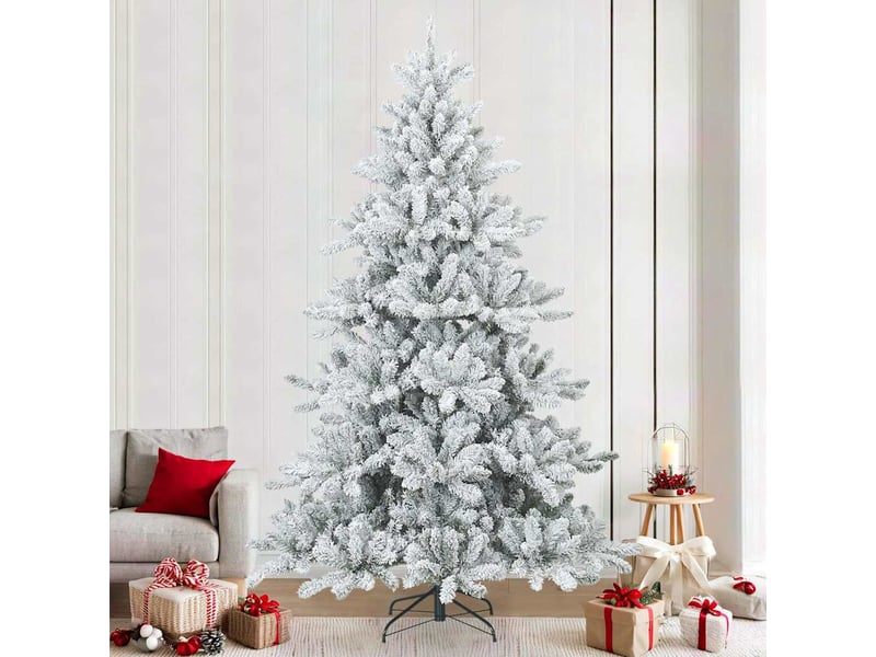 Sapin de noël, arbre de noël artificiel à branches pliantes, duveteux de neige cf61143 - Conforama B