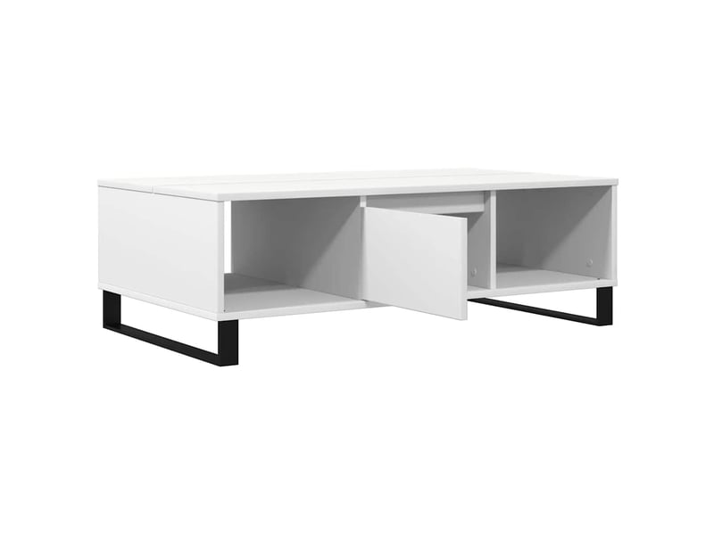  Table basse - table de salon - table à thé blanc 104x60x35 cm bois d'ingénierie  - Conforama D