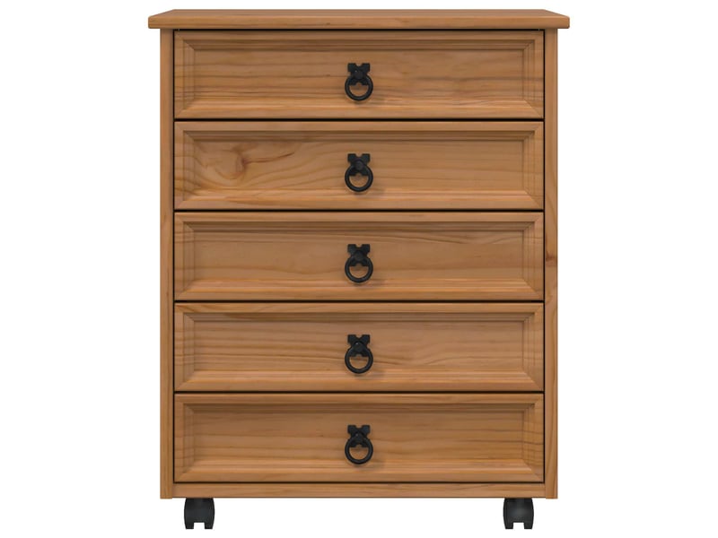  Caisson roulant de bureau avec tiroirs corona brun miel shl9852  - Conforama D