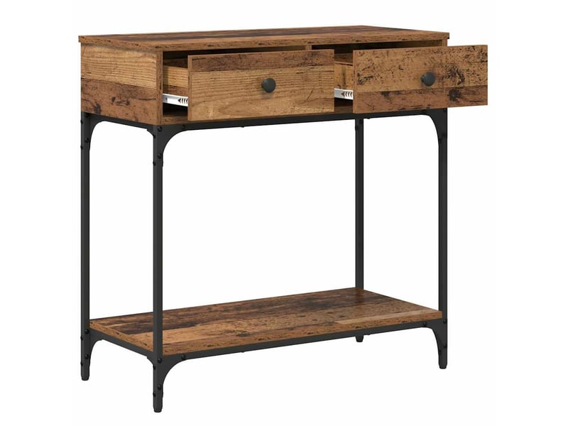  Table console - table d'appoint - table d' entrée bois ancien 75 x 34,5 x 75 cm bois d'ingénierie  - Conforama E
