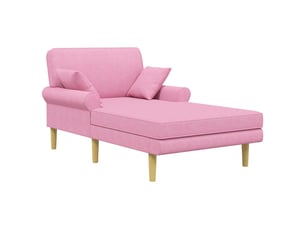 Fauteuil relax manuel VIDAXL Tissu rose