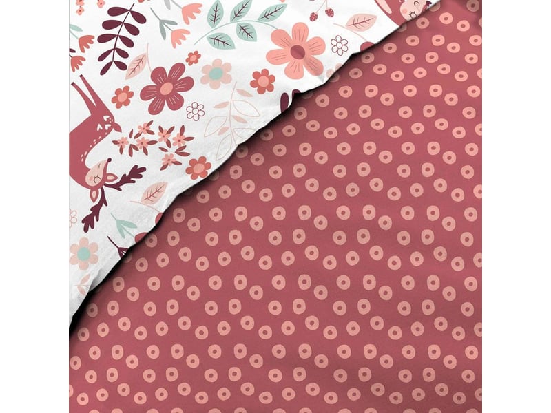  Housse de couette enfant réversible 140x200 cm –  coton – motif faon bichette – 42 fils  - Conforama C