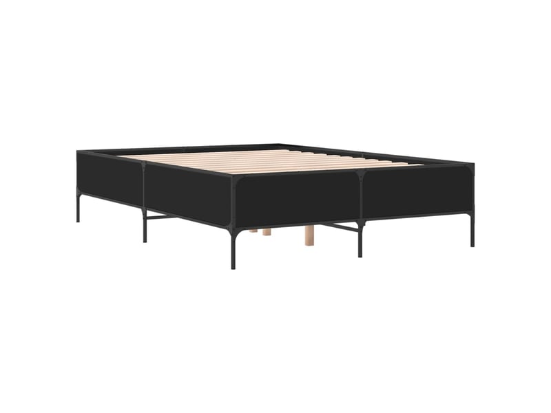  Lit double- lit adulte -  cadre de lit sans matelas noir 120x190 cm  - Conforama B