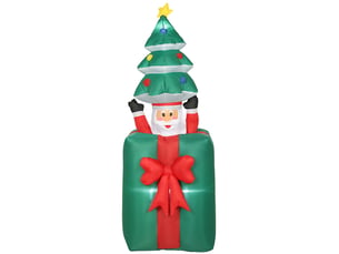 Décoration de noël - avec éclairage led - polyester - rouge - pour décoration intérieure