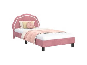 Lit simple 90x200 cm    coloris rose