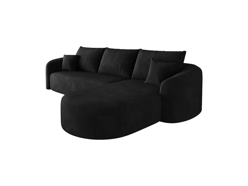 Canapé d'angle, canapé modulable – sans montage, 266 cm, noir - Conforama B