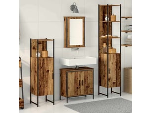 Ensemble de mobilier de salle de bain 4 pc marron cf64521