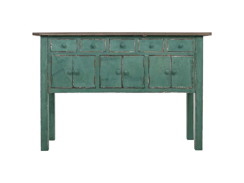  Buffet en bois vert 120x43x80 cm h  - Conforama C